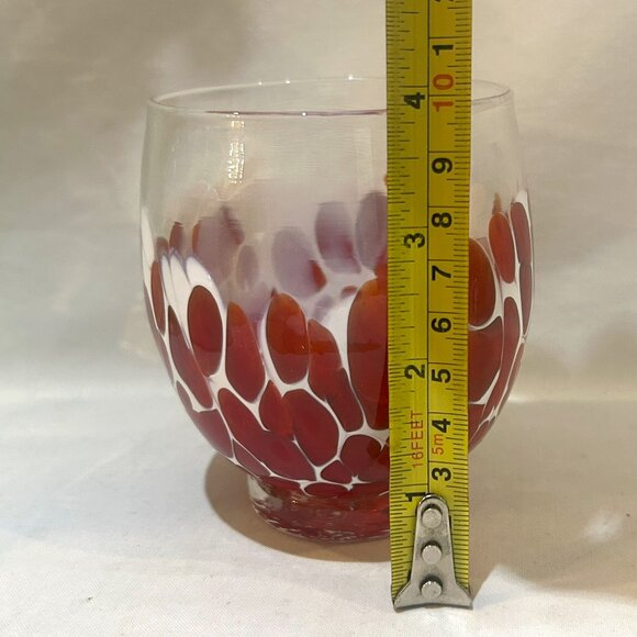 One Eared Cow Glass OECG 2021 Stemless Wine Glass Splash Red White - Picture 5 of 7